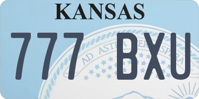 KS license plate 777BXU