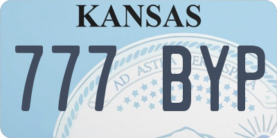 KS license plate 777BYP