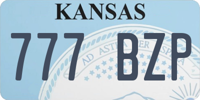 KS license plate 777BZP