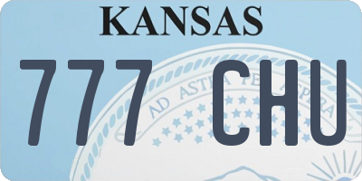 KS license plate 777CHU