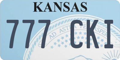 KS license plate 777CKI