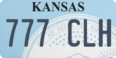 KS license plate 777CLH