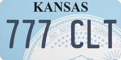 KS license plate 777CLT