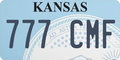 KS license plate 777CMF