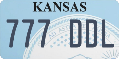 KS license plate 777DDL