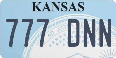 KS license plate 777DNN
