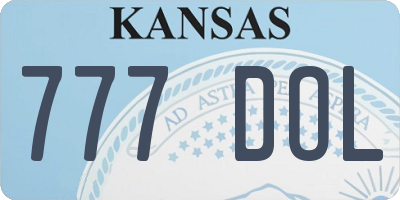 KS license plate 777DOL
