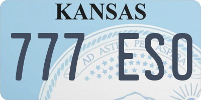 KS license plate 777ESO