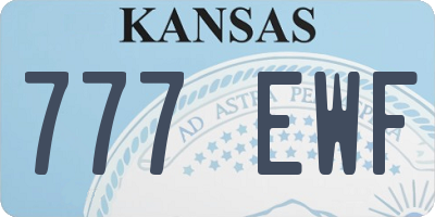 KS license plate 777EWF