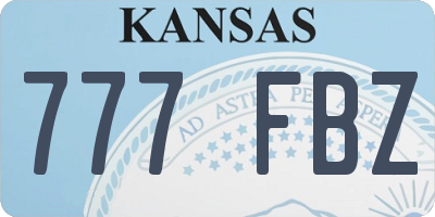 KS license plate 777FBZ