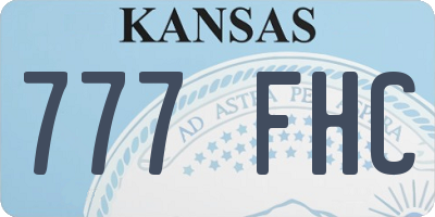 KS license plate 777FHC