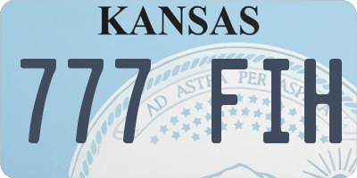 KS license plate 777FIH