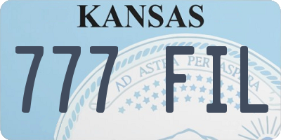 KS license plate 777FIL
