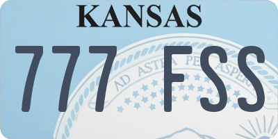 KS license plate 777FSS