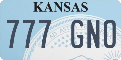 KS license plate 777GNO