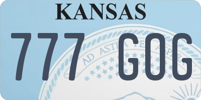 KS license plate 777GOG