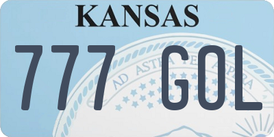 KS license plate 777GOL
