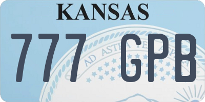 KS license plate 777GPB