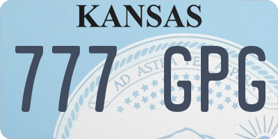 KS license plate 777GPG