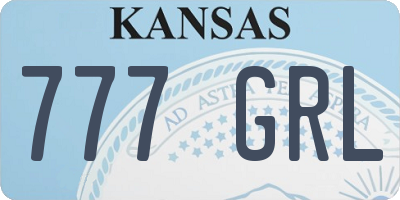 KS license plate 777GRL