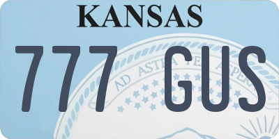 KS license plate 777GUS