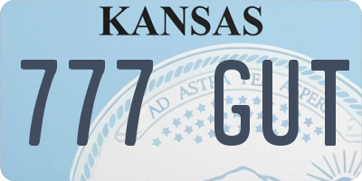 KS license plate 777GUT