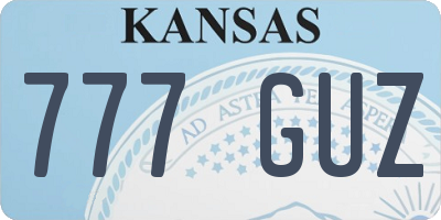 KS license plate 777GUZ
