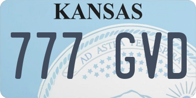 KS license plate 777GVD