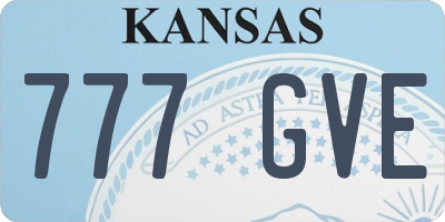 KS license plate 777GVE