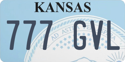 KS license plate 777GVL