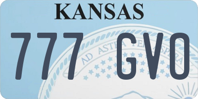 KS license plate 777GVO