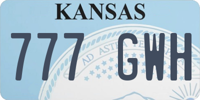 KS license plate 777GWH