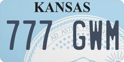 KS license plate 777GWM