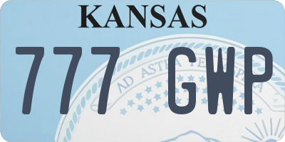 KS license plate 777GWP
