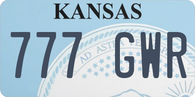 KS license plate 777GWR