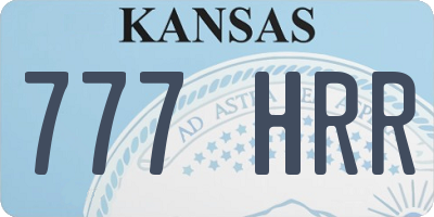 KS license plate 777HRR
