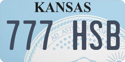KS license plate 777HSB