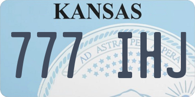 KS license plate 777IHJ