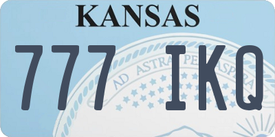 KS license plate 777IKQ