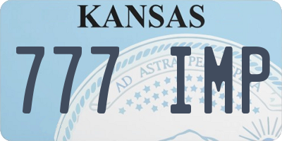 KS license plate 777IMP