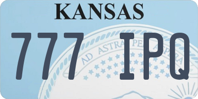 KS license plate 777IPQ