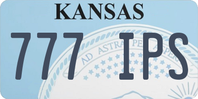 KS license plate 777IPS
