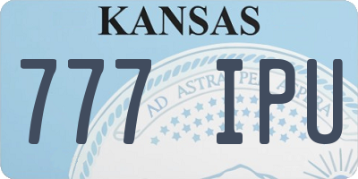 KS license plate 777IPU