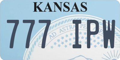 KS license plate 777IPW