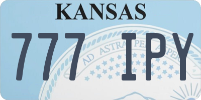KS license plate 777IPY