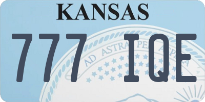 KS license plate 777IQE