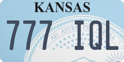 KS license plate 777IQL