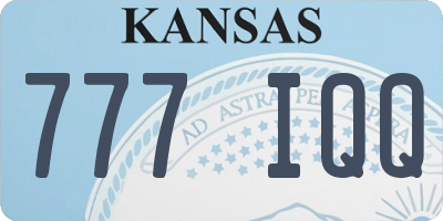 KS license plate 777IQQ
