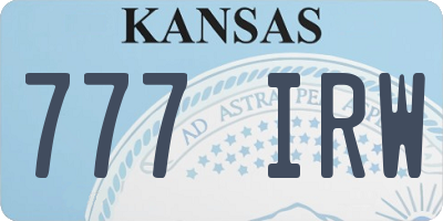 KS license plate 777IRW