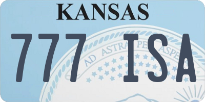 KS license plate 777ISA